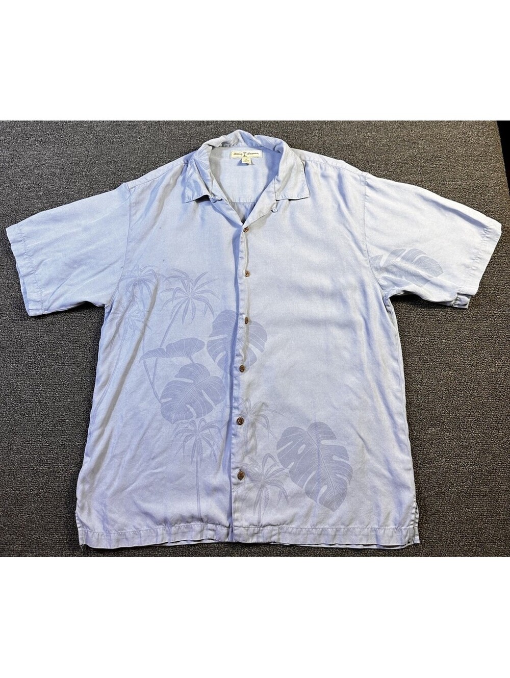 Tommy Bahama 100% Silk Tropical Button Up Men’s M Blue